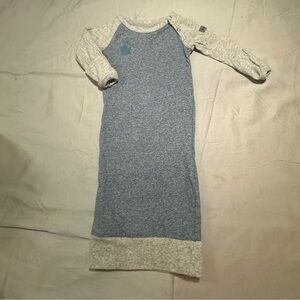 Juddlies-Blue and Gray Baby Gown. 0-3 months